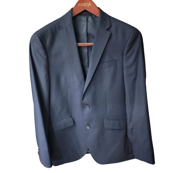 Kenneth Cole Reaction Mens's Navy Suit Jacket 38R 31W Slim Fit - Picture 1 of 16